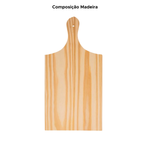 Tábua De Carne Madeira 40x22cm Cozinha Churrasco Corte Alimentos