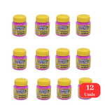 Kit 12 Tintas Guache 15ml Magenta Escolar Artesanato Pintura