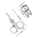 Kit 12 Tesouras Dobráveis Portáteis Aço Inox Mini Tesoura De Bolso