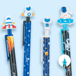 Kit 12 Lapiseiras Astronauta BRW 0.7mm Ponta Fina Escolar