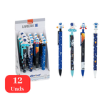 Kit 12 Lapiseiras Astronauta BRW 0.7mm Ponta Fina Escolar