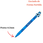 Kit 4 Canetas Apagáveis Futebol Escolar Papelaria