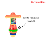 Super Pião Com Lançador Luz Fun Srt Cor Prenda