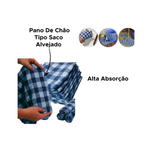 Kit Com 10 Sacos Xadrez Alvejado Multiuso Cozinha Limpeza