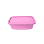 Pote Retangular 1100ml Com Tampa Colorida Organizador Alimentos Marmita