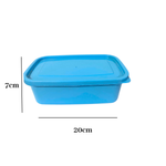 Kit Com 5 Potes Retangulares 1100ml Com tampa Colorida Organizador Alimentos Marmita