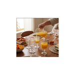 Jogo 6 Taças Lotus Clear 270ml Vidro Transparente Elegante Para Água Suco Drinks