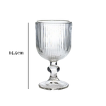 Jogo 6 Taças Lotus Clear 270ml Vidro Transparente Elegante Para Água Suco Drinks