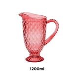 Kit Jarra + 4 Copos Venus Vidro Abacaxi Para Água Sucos Bebidas Geladas 1200ml