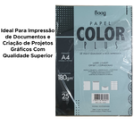 PAPEL A4 180G COLOR PLUS PRETO C 25 FOLHAS