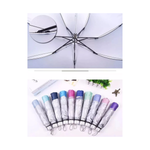 Kit 10 Sombrinhas Guarda Chuva Dupla Face Colorida Liso Proteção contra Raios UV Contra Vento