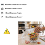 Baleiro de Vidro Cristalino 600ml Com Tampa Multiuso