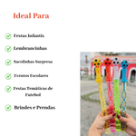 Bastão Lança Bolhas Bola de Futebol Troféu 37cm Infantil