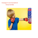 Kit Boxe Infantil Com Mini Saco De Pancada + Luvas Club Modelo Sortido 3 pcs