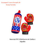Kit Boxe Infantil Com Mini Saco De Pancada + Luvas Club Modelo Sortido 3 pcs