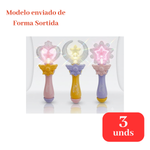 Kit 3 Varinhas Mágicas Infantil Com Luz Led Wonderful