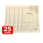Kit Com 25 Pastas Do Aluno Pasta Modelo 17 Amarela Para Escola