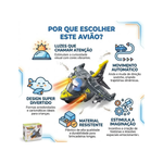 Avião Bate e Volta Gripenn Com Luz Som Musical Brinquedo Infantil Eletrônico