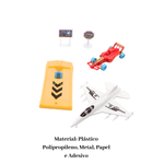 Avião A Fricção Carrinho Com Lançador Fast SRT 5 Peças Brinquedo Infantil
