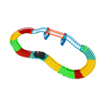 Pista De Trilhos Aventura Maluca 108 Peças Brinquedo Infantil Montar Carrinhos