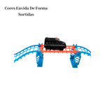 Pista De Trilhos Aventura Maluca 108 Peças Brinquedo Infantil Montar Carrinhos
