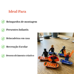 Boneco Montável Play Box Heróis e Vilões Brinquedo Infantil De Encaixe