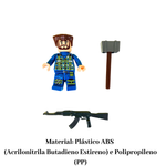 Kit Com 6 Boneco De Montar Play Box Fort Combate Brinquedo Infantil