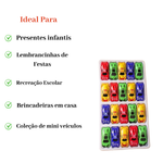 Kit 20 Carrinhos em Miniatura Wellkids Brinquedo Infantil Sortido