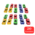 Kit 20 Carrinhos em Miniatura Wellkids Brinquedo Infantil Sortido