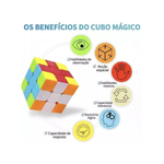 Cubo Mágico Profissional 3x3x3 Original Speed Puzzle Raciocínio Lógico