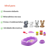 Kit Mini Pet Cachorrinhos 11 Peças Brinquedo Infantil Sortido