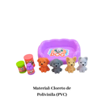 Kit Mini Pet Cachorrinhos 11 Peças Brinquedo Infantil Sortido