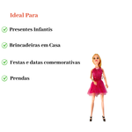Kit Com 3  Bonecas Articulada Com Roupa Sortida Brinquedo Infantil Presente Menina