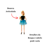 Kit Com 3  Bonecas Articulada Com Roupa Sortida Brinquedo Infantil Presente Menina