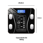Balança Corporal Digital Bioimpedância Bluetooth até 180kg Profissional
