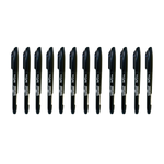 Kit 12 Marcadores Permanentes Slim Preto Ou Azul  Ponta Redonda 1 Até 2mm Tinta Permanente