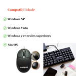 Kit Teclado Mouse USB Plug Play Computador Notebook