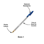 Caneta BIC Cristal 1.0mm Kit 50 Esferográfica Escola Escritório