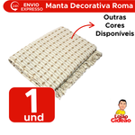 Manta Para Sofá E Cama 2,15 x 1,50m Protetora Cobertor Colcha Material 100% Algodão Roma Manta Decorativa