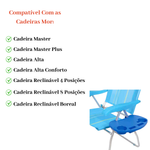 Mesa Portátil Para Cadeira De Praia Mor Porta Copos Celular Compatível Master Reclinável