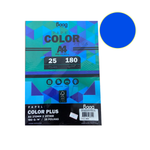 PAPEL A4 180G COLOR PLUS AZUL 25 FOLHAS