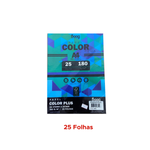 PAPEL A4 180G COLOR PLUS AZUL 25 FOLHAS