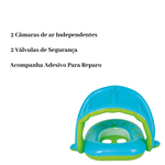 Bote Inflável Infantil Com Cobertura Até 18kg Piscina Praia PVC 74x58cm