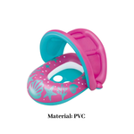 Bote Inflável Infantil Com Cobertura Até 18kg Piscina Praia PVC 74x58cm