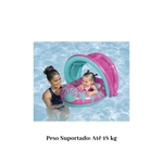 Bote Inflável Infantil Com Cobertura Até 18kg Piscina Praia PVC 74x58cm