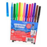 Canetinha Escolar 12 Cores Hidrocor