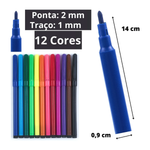 Canetinha Escolar 12 Cores Hidrocor
