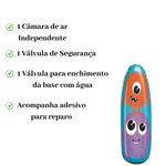 João Bobo Inflável Infantil 87cm Vinil Resistente Base com Água Brinquedo Educativo