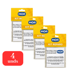 Kit Com 4 Pacotes Adesivo Reparo Piscina Colchão Bóia Prático Multiuso