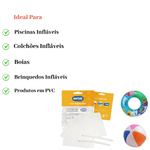 Kit Com 4 Pacotes Adesivo Reparo Piscina Colchão Bóia Prático Multiuso